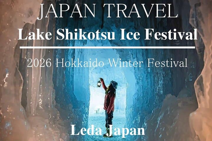 Lake Shikotsu Ice Festival Day Tour with Marukoma Onsen — From Sapporo