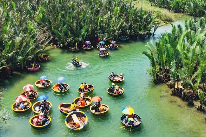 Heritage Train from Hue to Hoi An — Hai Van Pass, Coconut Forest & Lantern Release
