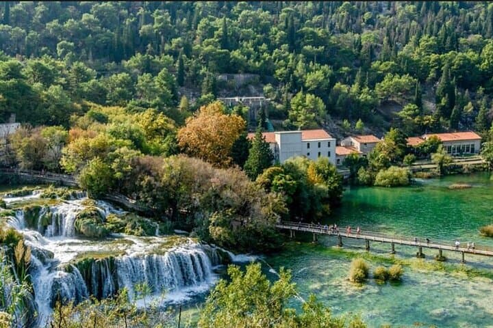 Krka Waterfalls & Skradin Boat Ride: Private Tour from Split