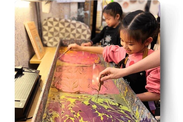 Hands-On Water Marbling Workshop in Voorhees: Make Ebru Art and Print on Silk