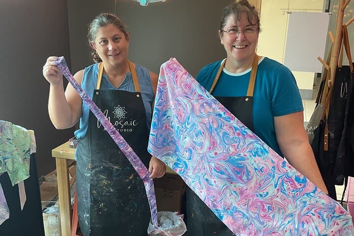 Hands-On Water Marbling Workshop in Voorhees: Make Ebru Art and Print on Silk photo 4