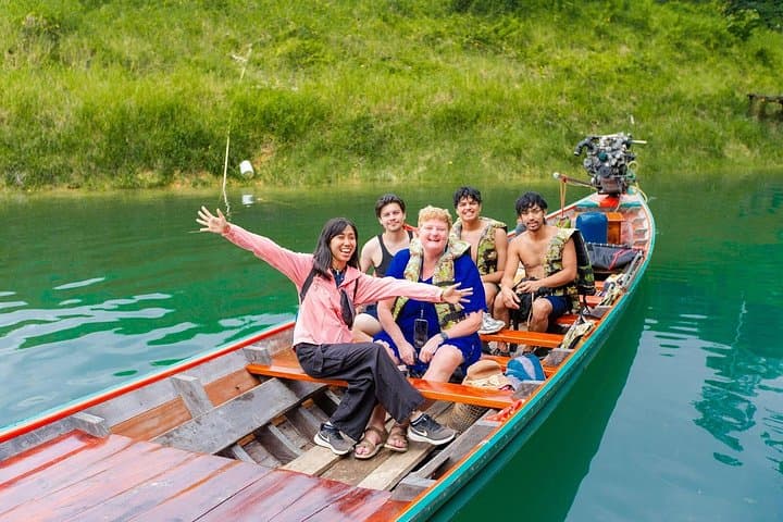 Cheow Lan Lake Day Tour: Cave Hike, Rafthouse Lunch & Kayaking from Khao Lak photo 2