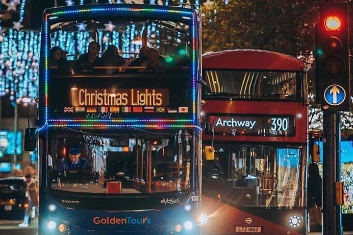 London Christmas Lights Night Tour — Open-Top Bus with Live Guide