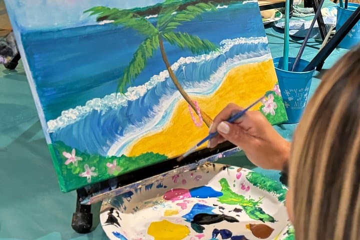 Paint Pāʻina at Koʻolau Distillery — Hawaiian Paint & Sip with Whiskey Tasting photo 3