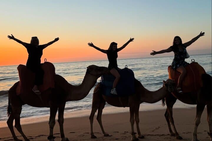 Sunset Camel Ride on Achakkar Beach — Tangier Coastal Experience