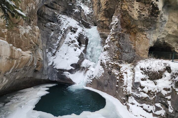 Johnston Canyon Frozen Falls Winter Hike — Banff Ice Walk photo 3
