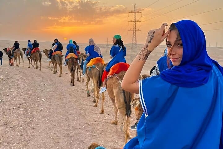 Agafay Desert Camel Ride at Sunset with Berber Dinner & Fire Show from Marrakech photo 2