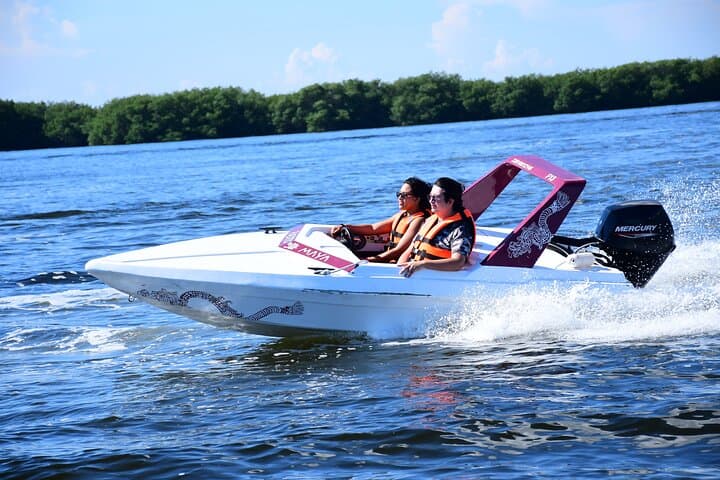 Speedboat Snorkeling in Cancun: Mayan Ceremony, Lagoon Ride & Reef Snorkel photo 1