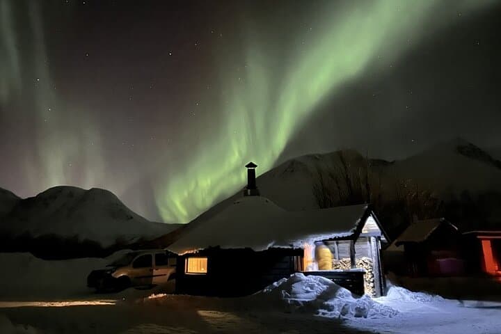 Northern Lights Basecamp in Tromsø: Aurora Viewing with Local Meal & Sámi Lavvu