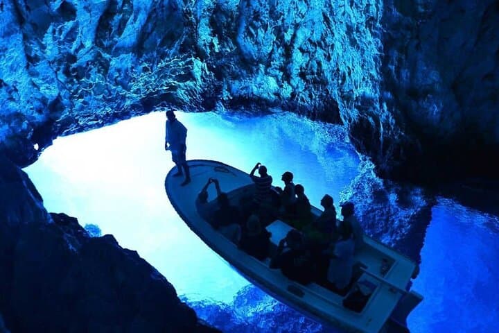 Kotor Blue Cave Boat Tour: Blue Cave, Our Lady of the Rocks & Submarine Base