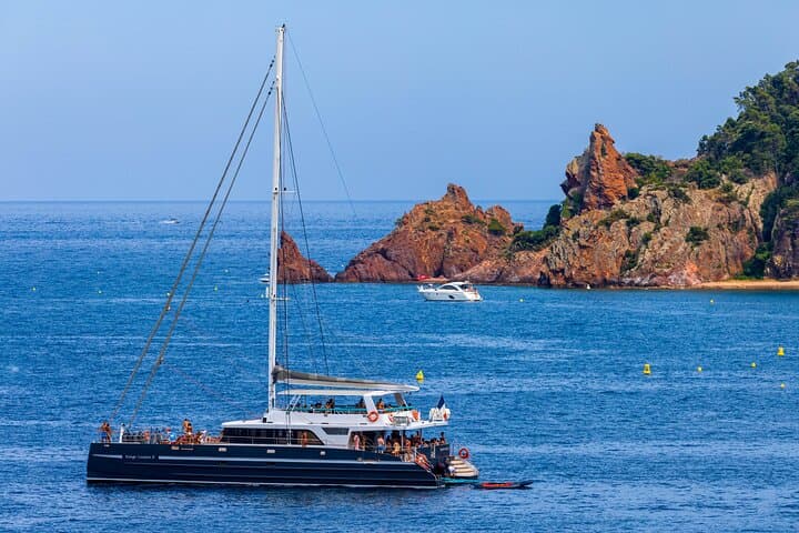 Sunlit Catamaran Cruise from Cannes to the Lérins Islands