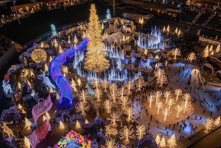 Enchant Christmas LA: Walk the Holiday Light Maze and Ice Rink Experience