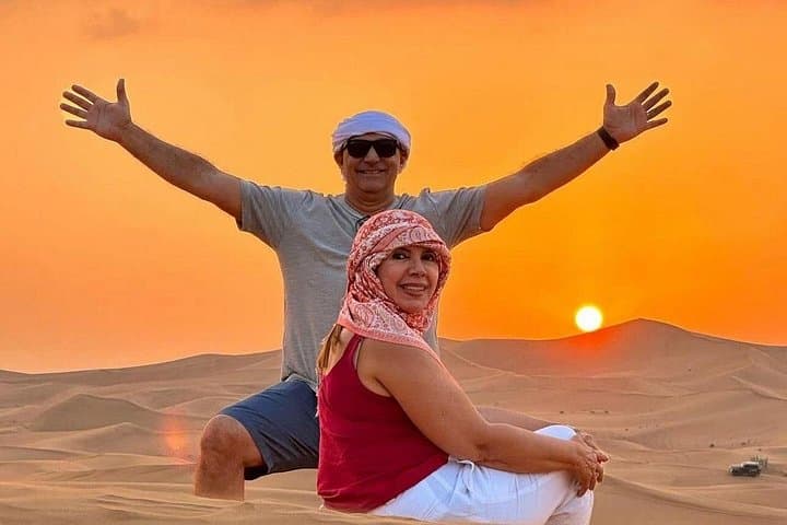 Doha Desert Safari: Sunrise & Sunset Sandboarding and Camel Ride to Khor Al Adaid