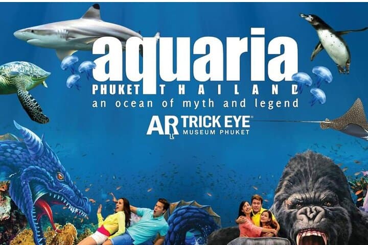 Phuket Aquaria & AR Trickeye Museum Ticket — Aquarium Tunnel and 3D Photo Museum Guide