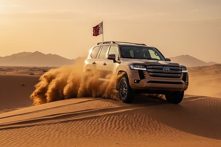 Doha Desert Safari VIP: Dune Driving, Camel Ride & Sandboarding
