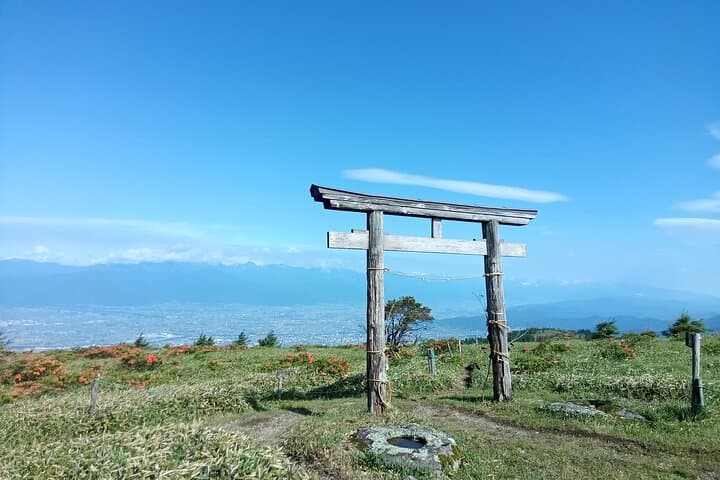 Hike Matsumoto Mt Hachibuse for Japan Alps and Mt Fuji Panorama
