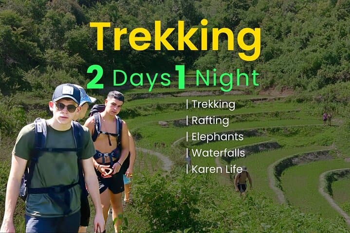 2-Day Jungle Trek from Chiang Mai: Ethical Elephant Care, Mae Wang Rafting & Karen Village Stay
