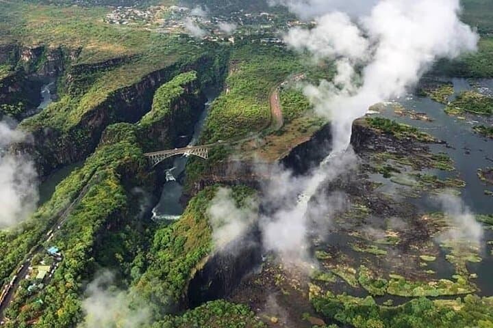 Victoria Falls: Helicopter Flight, Rainforest Walk & Zambezi Sunset Cruise