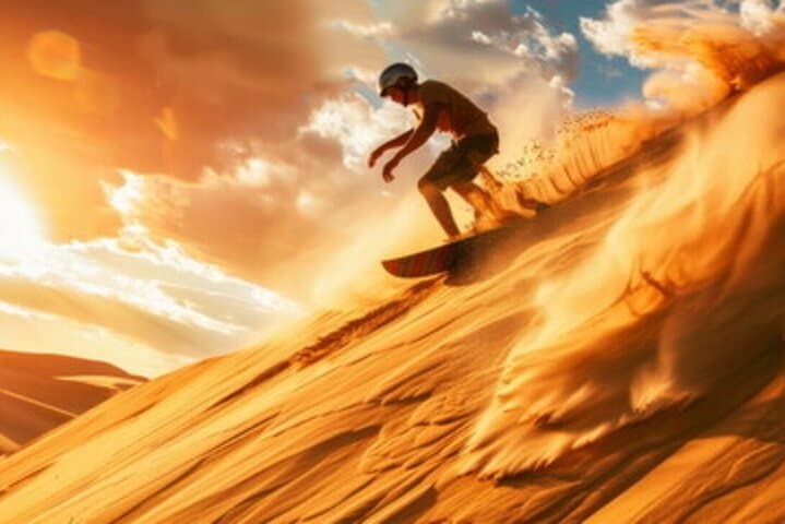 Agadir Sandboarding at Timlalin & Tamri Dunes — Sunset Sand Surfing Adventure photo 2