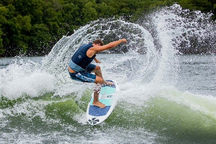 Lake Austin Wakesurfing: BYOB Captained Boat at Pennybacker Bridge photo 2