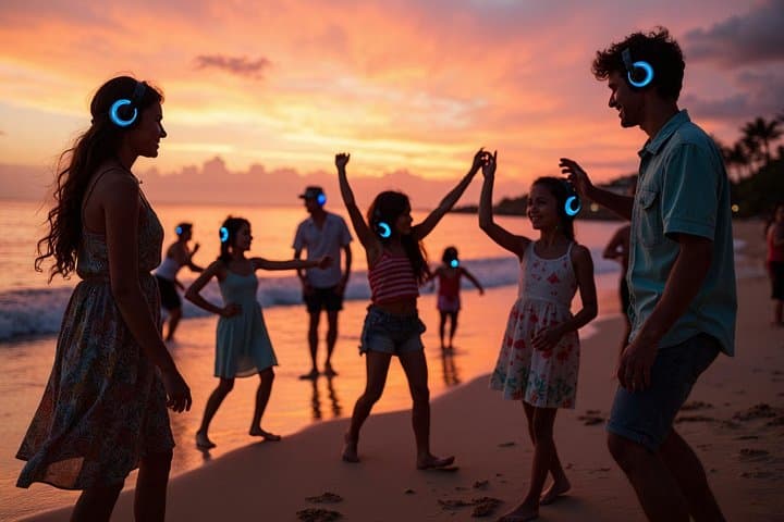 Mindful Dance Party on Ka'anapali Beach at The Westin — Sunset Silent Disco in Maui photo 1