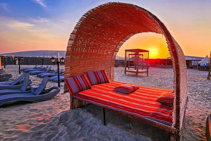Full-Day Al Rahal Desert Camp & BBQ Buffet at Sealine Beach