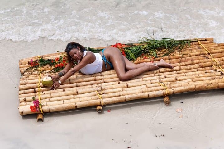 Bamboo Bliss Drone Photoshoot — Montego Bay Raft Session for Aerial Portraits photo 6