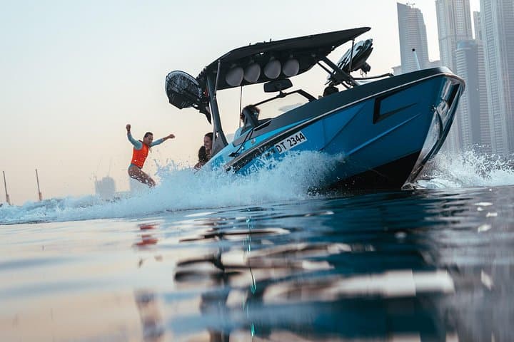 Wakesurf and Wakeboard Adventure in Dubai Harbour: Ride JBR Lagoon with Expert Guidance photo 4