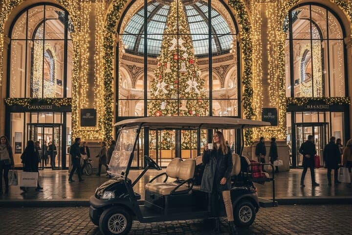 Private Paris Christmas Lights Golf Cart Tour — Champs-Élysées to Galeries Lafayette photo 2