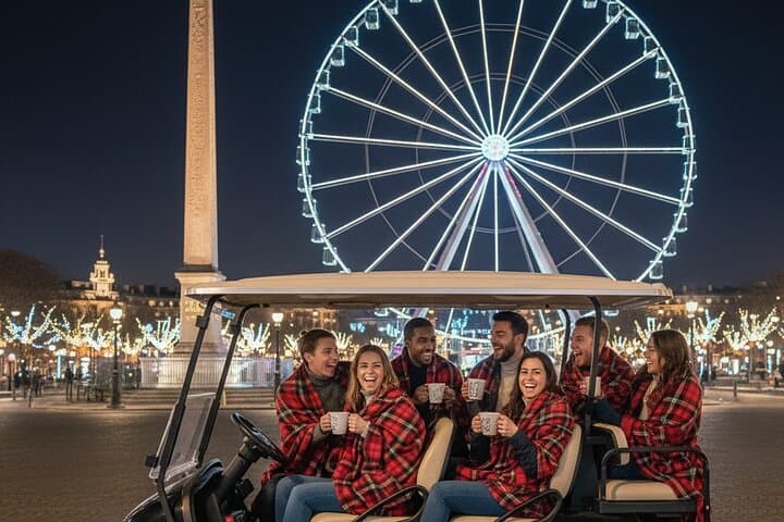Private Paris Christmas Lights Golf Cart Tour — Champs-Élysées to Galeries Lafayette photo 4
