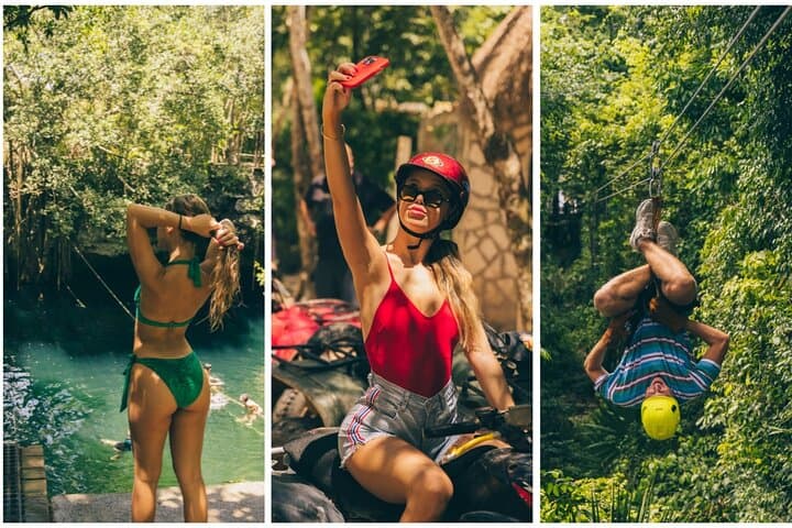 Jungle Rush: ATV, 7-Zipline Canopy & Cenote Swim on Ruta de los Cenotes photo 1