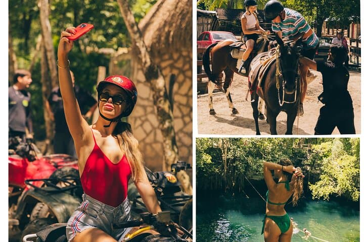Three-in-One Jungle Adventure: ATV, Horseback & Cenote Near Cancun