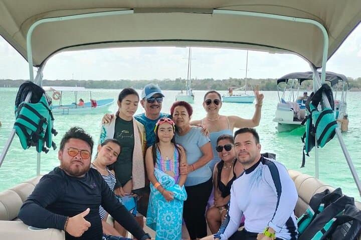 Bacalar Lagoon 7 Colors Excursion: Pontoon Cruise, Cenotes & Tequila from Costa Maya photo 2