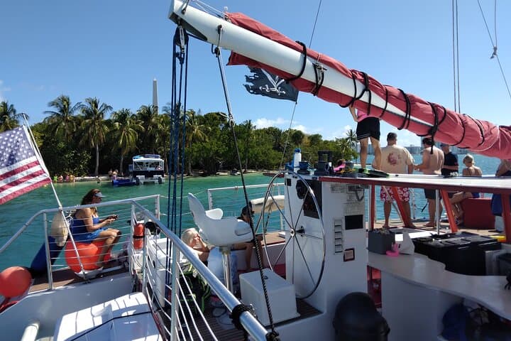 Private Miami Catamaran Charter on the Great White — 4-Hour Biscayne Bay Cruise