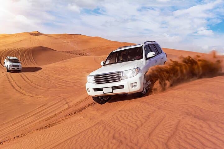 Sunset Quad & Dune-Bash: Dubai Evening Desert Safari with Bedouin Camp