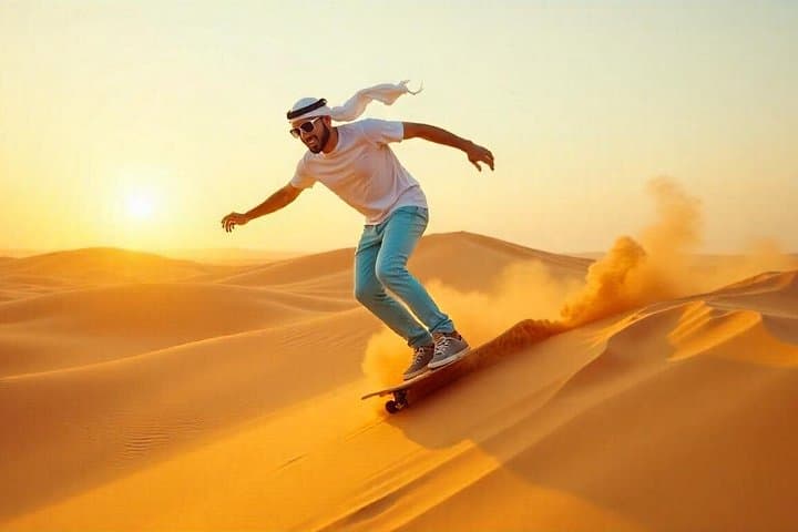 Dubai Lahbab Morning Red Dunes Desert Safari: Dune Bashing, Sandboarding & Camel Ride photo 1
