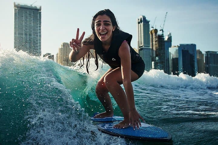 Wakesurf and Wakeboard Adventure in Dubai Harbour: Ride JBR Lagoon with Expert Guidance photo 1