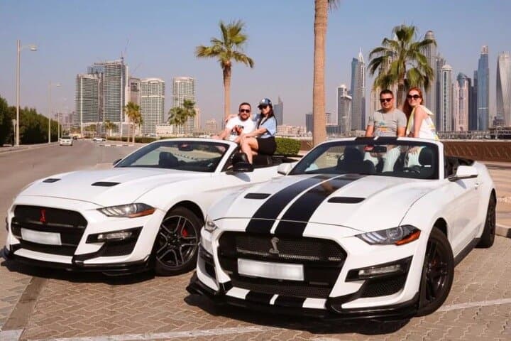 Dubai Cabrio Convertible City Tour — Burj Khalifa, Palm Jumeirah & Marina in Style