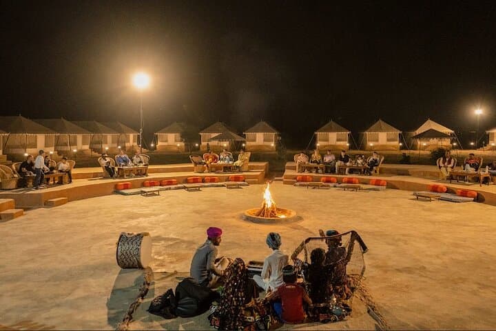 Sunset Camel Safari & Rajasthani Cultural Evening near Jaisalmer