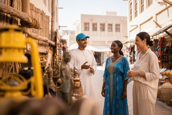 Historic Dubai Walk: Al Fahidi, Creek Abra Ride & Souk Food Tour photo 2
