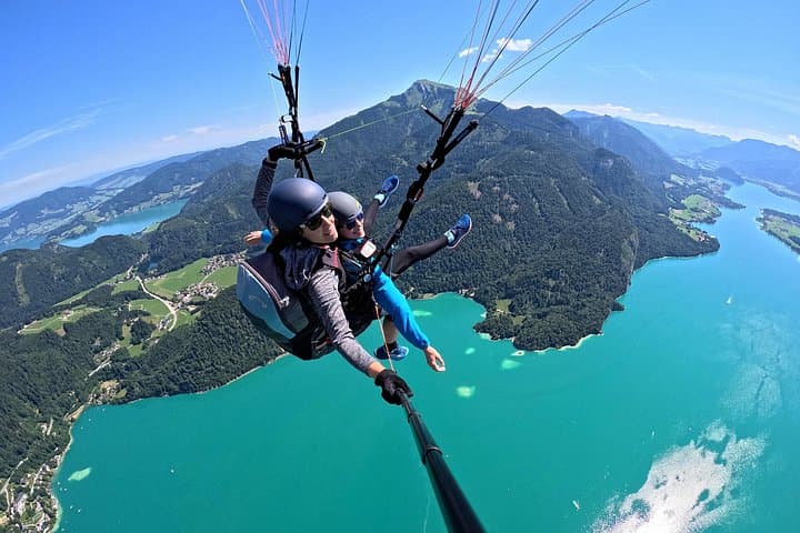 Tandem Paragliding from Zwölferhorn over Wolfgangsee — Scenic Flights near Salzburg