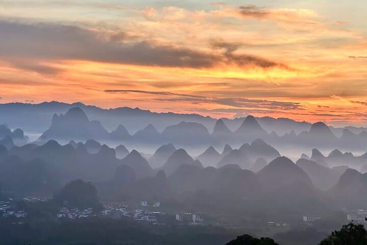 Xianggong Hill to Yulong River: Private Yangshuo Tour with Sunrise Views, Rafting & Cycling photo 3