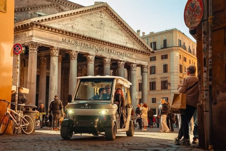 Rome Golf Cart Tour: 3-Hour Private Tour with Pantheon Tickets
