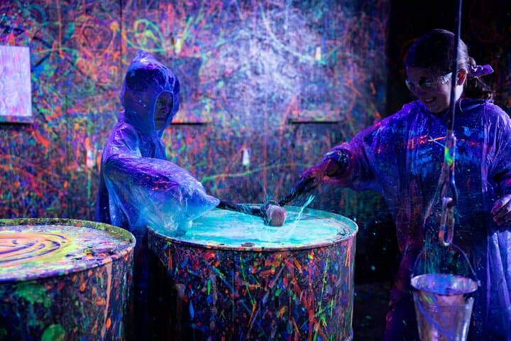 Neon Paint Splatter Room XL: Blacklight Art Experience in Provo photo 2