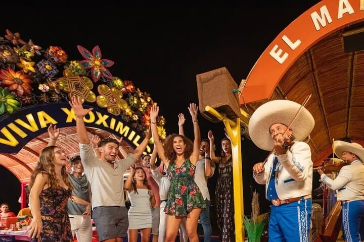 Xoximilco Trajinera Party in Cancun: Night Canal Dinner & Open Bar Experience photo 4