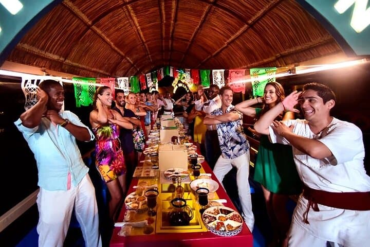 Xoximilco Trajinera Party in Cancun: Night Canal Dinner & Open Bar Experience photo 5