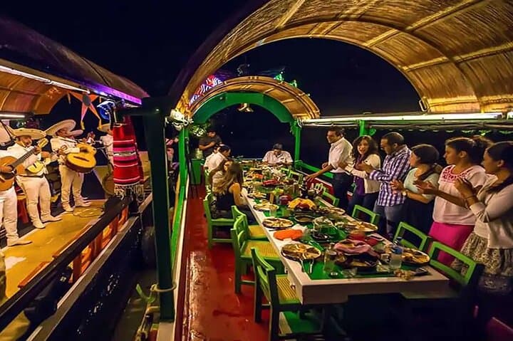 Xoximilco Trajinera Party in Cancun: Night Canal Dinner & Open Bar Experience photo 6