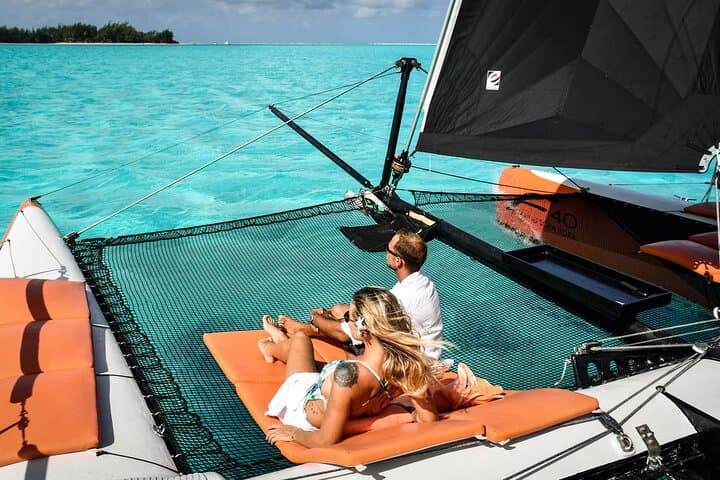 Private Catamaran Half-Day in Bora Bora Lagoon — Snorkel & Floating Bar photo 2