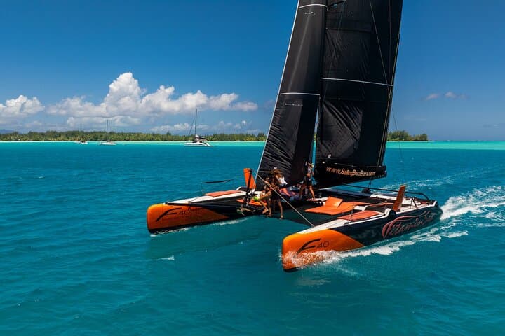 Private Catamaran Half-Day in Bora Bora Lagoon — Snorkel & Floating Bar