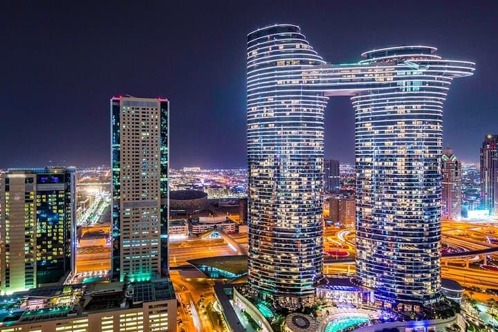Sky Views Dubai Observatory & Glass Slide — Panoramic Views at 219m